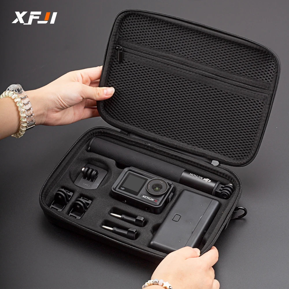 Description Picture 2 of itemFor DJI OSMO Action 5 PRO Portable Case Waterproof Bag Charger Battery Base Selfie Stick Storage Box Handbag Camera Accessories