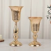 20cm 27cm 37cm Metal Trumpet Vase Home Restaurant Decoration Europe Rose Gold Color Flower Holder for Wedding Party Table 2