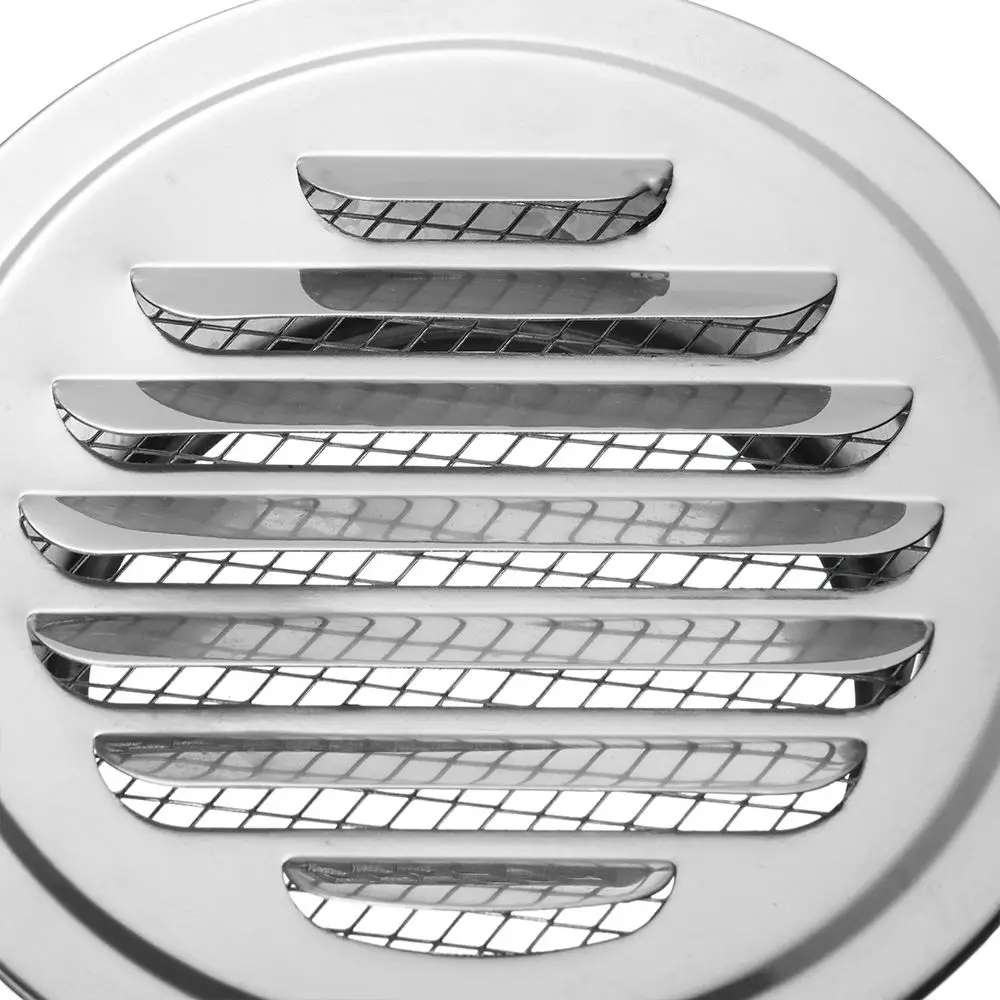 Stainless Steel Exterior Wall Air Vent Grille Various Size Round Ducting Ventilation Grilles Home Office