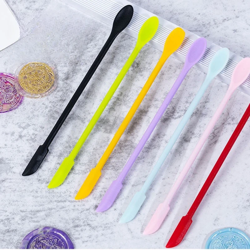 Silicone Stir Sticks 1Pc DIY Jewelry Making Tools Epoxy Resin Glue Pigment Mixing Tools Scraper Tool DIY Epoxy Resin