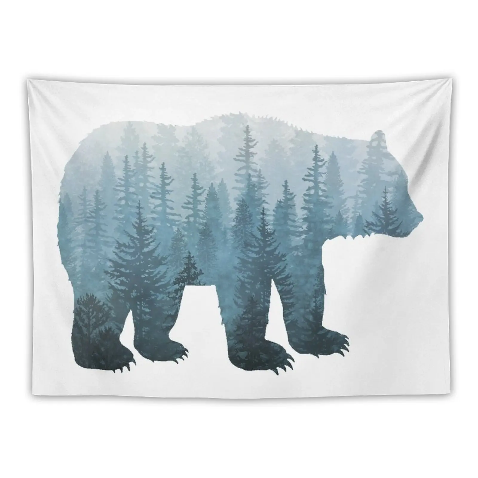 

Misty Forest Bear - Turquoise Tapestry Room Decoration Aesthetic Home Decorating