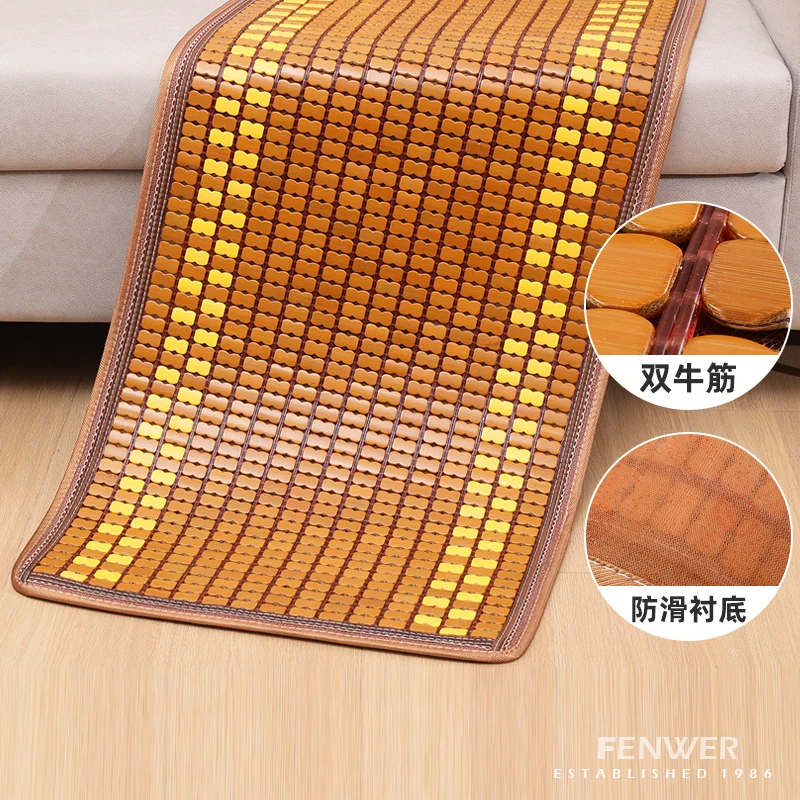 thumbnail image 1 of Cojín de sofá de bambú carbonizado FENWER, tapete de mahjong de verano, cojín característico chino, 1 of 5