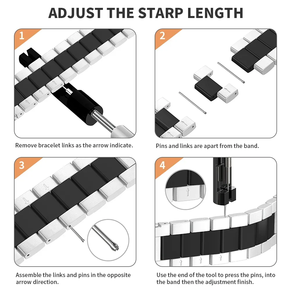 Stainless Steel Metal Strap for Apple Watch - Elegant Bracelet Belt