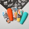 NICOLE DIARY Nail Stamping Plate Love Heart Leaf Flower Spring Summer Print Template Jelly Stamper Scraper Blooming Sponge Kit 2