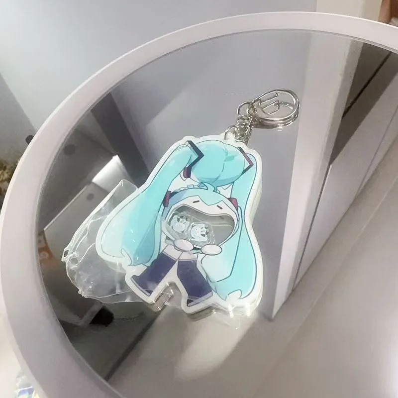 Hatsune Miku zweidimensionaler Anime peripherer transparenter Acryl-Rucksack-Stil, bester Freund, Schlüsselanhänger, Schultasche, Anhänger, Geschenk – Detail 5