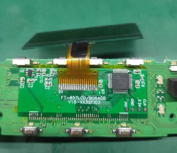 Yqwsyxl Lcd Screen Display Substituição Parte Problema Zebra Stripes Yaesu Ft857 Ft957d Novo Oem - Imagem 6