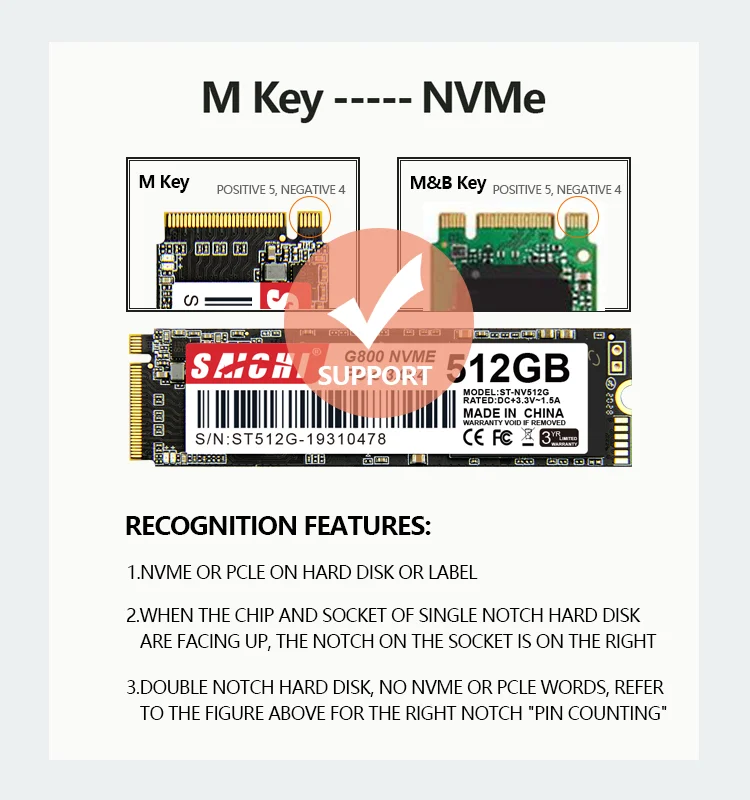 USB3.1 M.2 SSD Enclosure Mobile Case Supports NVME Protocol To Type-C Solid Metal External Hard Disk Case Laptop Phone SSD