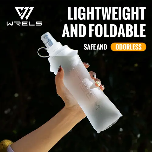WRELS 250ml 500ml Soft Flask Folding Collapsible Water Bottle TPU BPA Free Outdoor Sport Portable   Water Bag Running Camping - Image 13