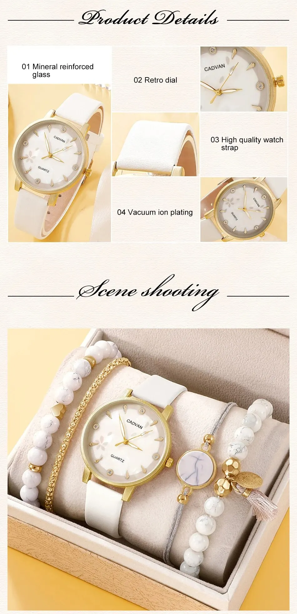 Sf8a1fa35f7944e288f95b05e8cc19a95M Luxury Women Bracelet Quartz Watches For Women Leather Watch Ladies Sports Dress White Dial Wrist Watch Clock Relogio Mallzona