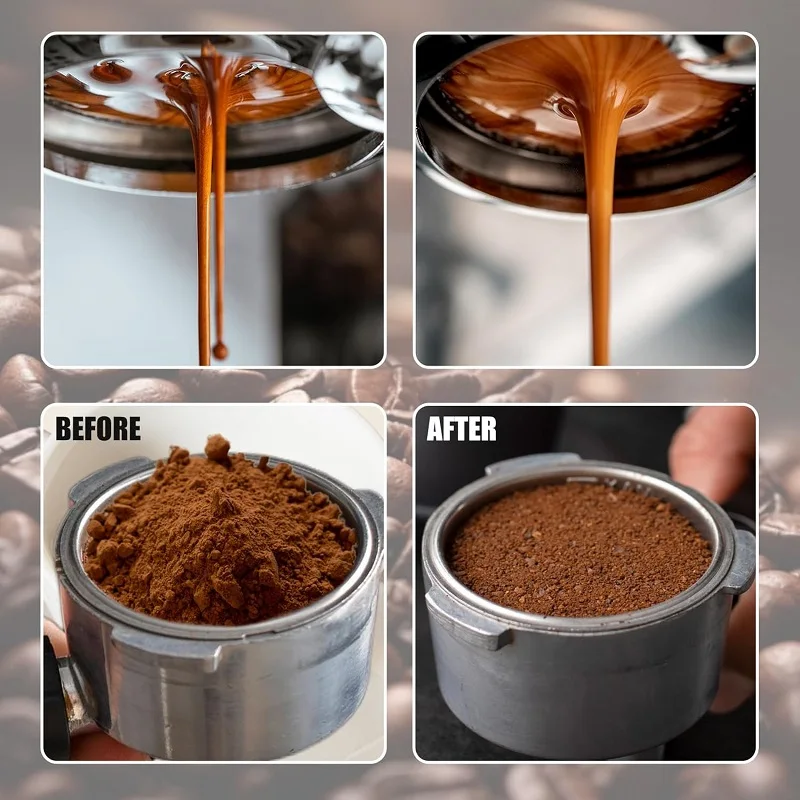 Deluxe Wood Handle Espresso Distributor & Stirrer Tool Set