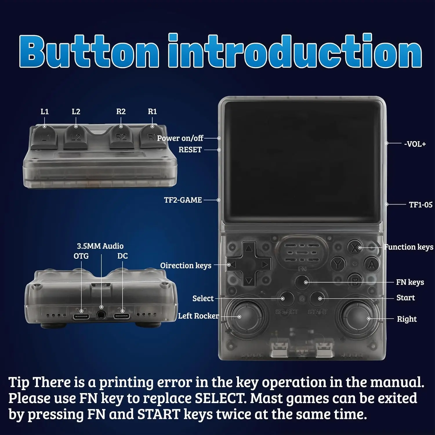 Retro Handheld R40S Pro Linux System 3.5 Inch IPS Screen Mini Portable Pocket Video Game Console 256G Games Kid_voghion.com
