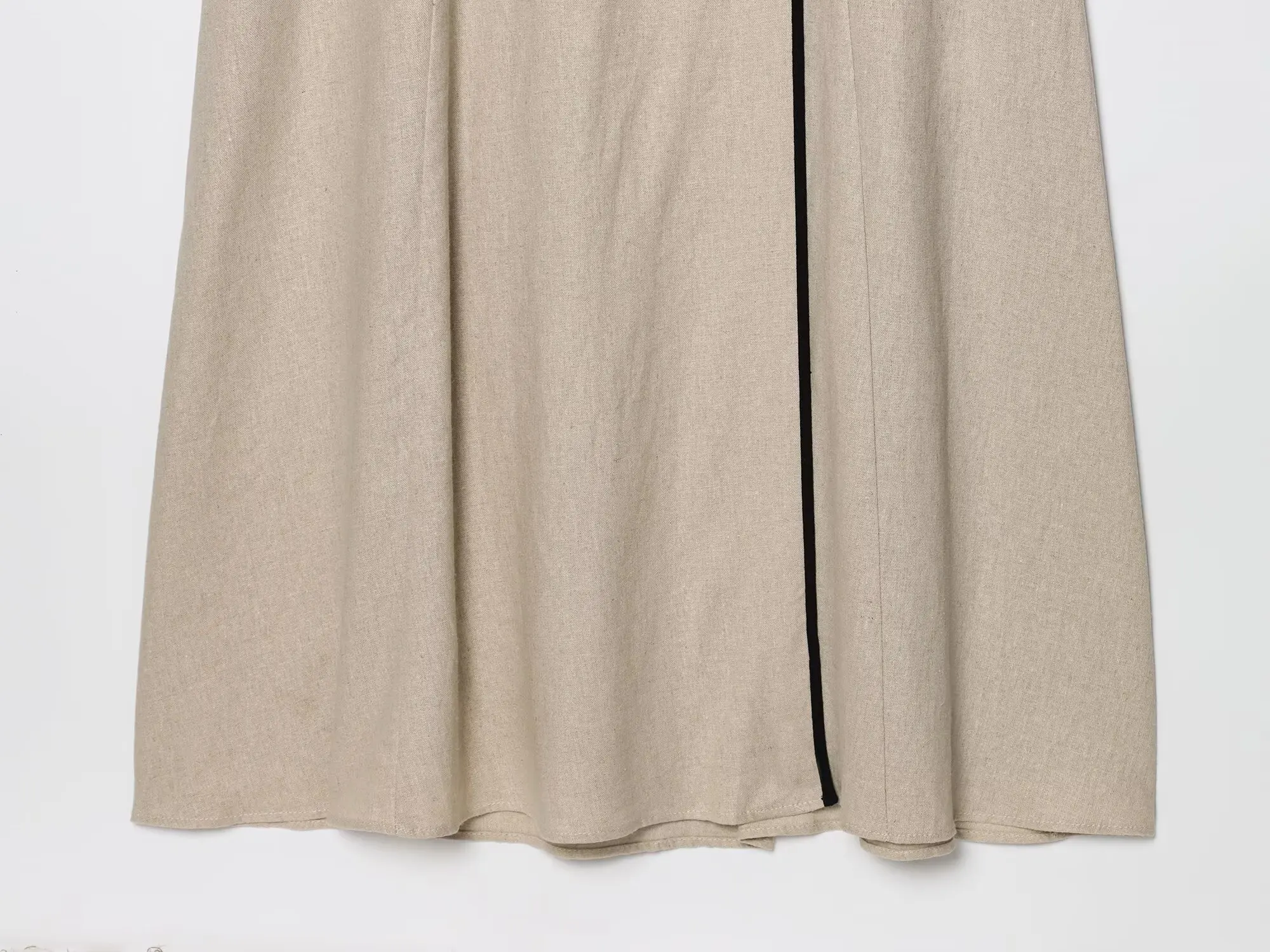 European and American style 2025 summer new style linen blended sleeveless dress with belt