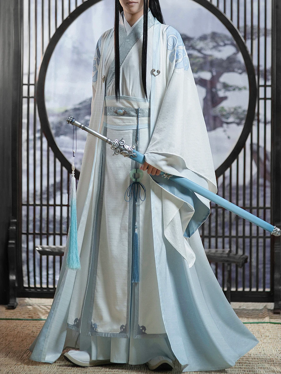 

Anime Mo Dao Zu Shi Lan Wang Ji Cosplay Grandmaster of Demonic Cultivation Lan Zhan Adult Anicent Clothing Costume Outfits Hanfu