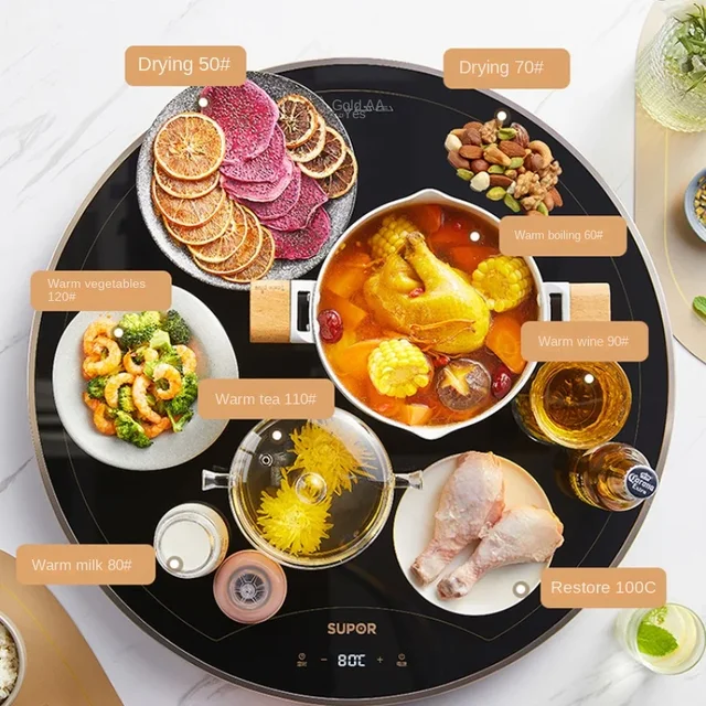 Coffe Warmer Warming Plate Round Heating Plate Dining Table Temperature Multi-Functional Food Insulation Board Heater Cup 3