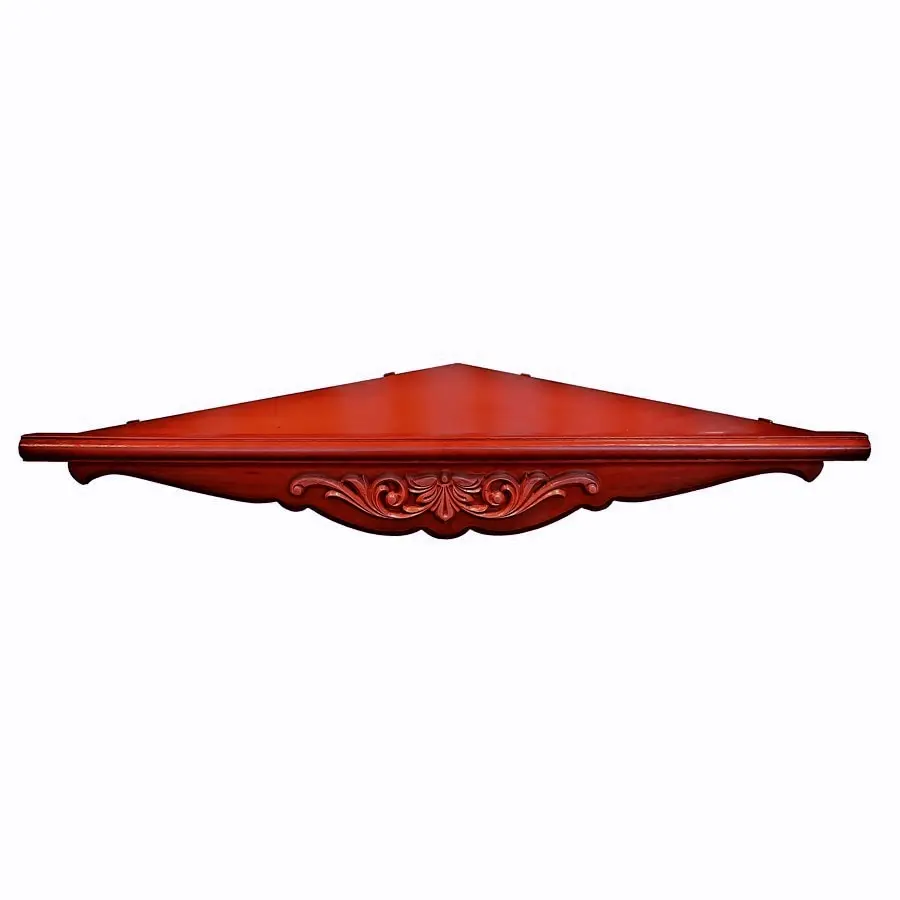 Shelf for icons wooden одноярусная corner small curly color Cherry reach фронтона 46 cm shelf |