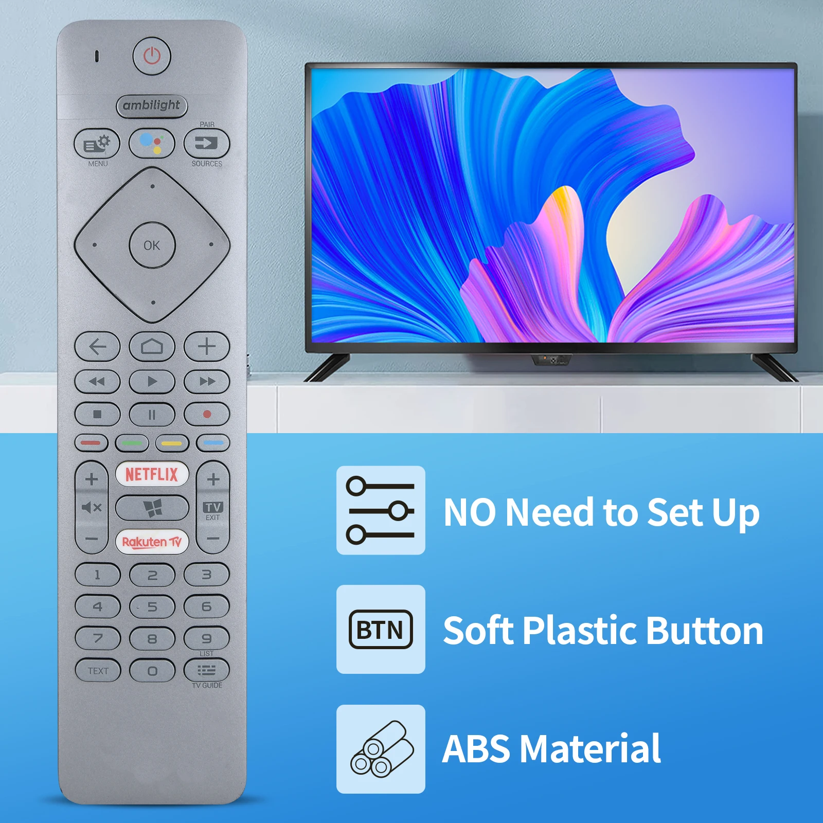 Philips YKF463-001 Echte Sprach Fernbedienung für 2019 Ambilight Smart LED