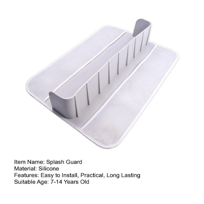 Bathroom Supplies Silicone Bathtub Toy Storage Rack With Suction Cups Splash Guard Organizer For Bathroom-A97Q