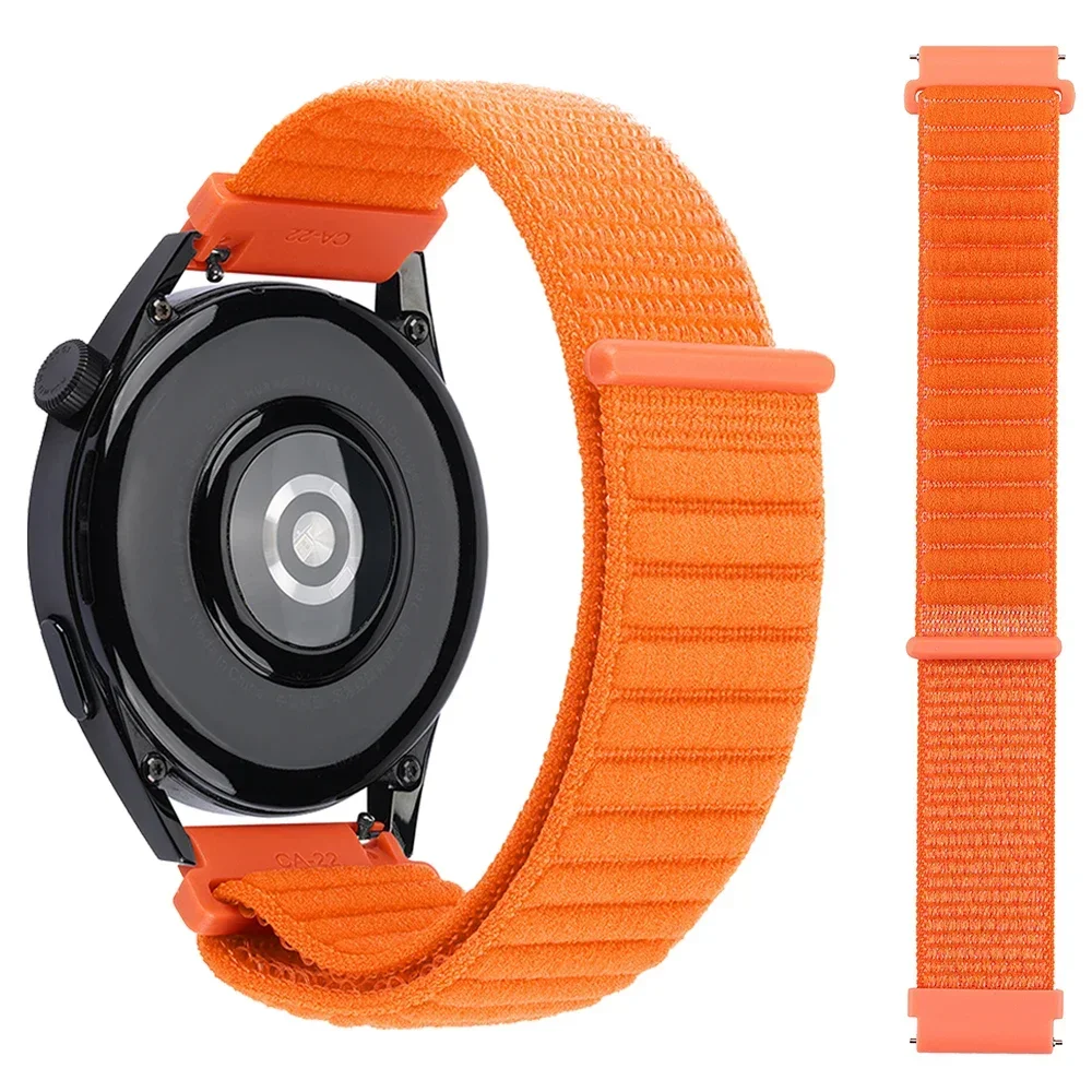 Durable 20mm Nylon Loop Smartwatch Wristband Strap