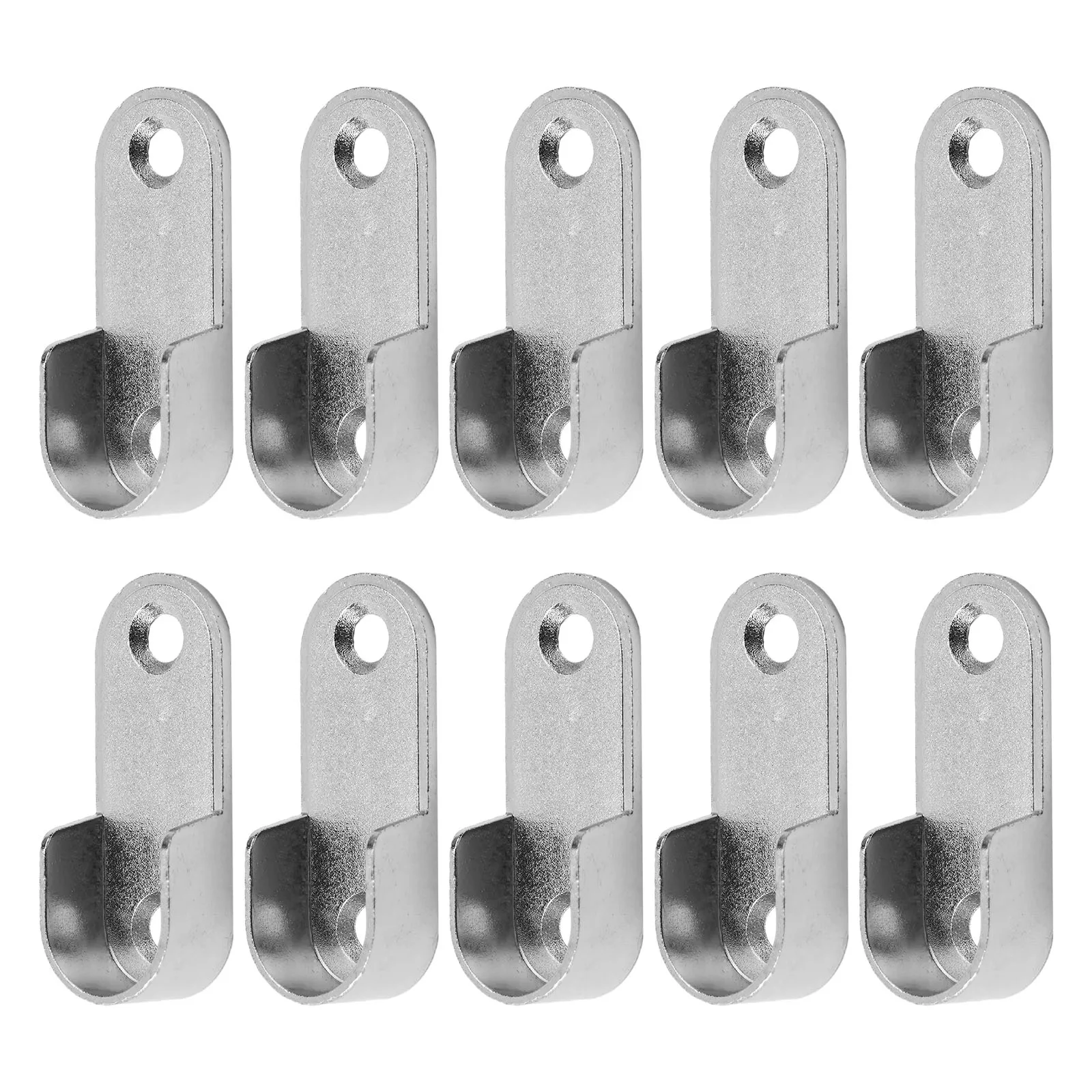 

10PCS Wardrobe Clothes Tube Support Closet Rod Pole End Bracket Thickening Holder Cupboard For 16mm Round Barrels Hardware