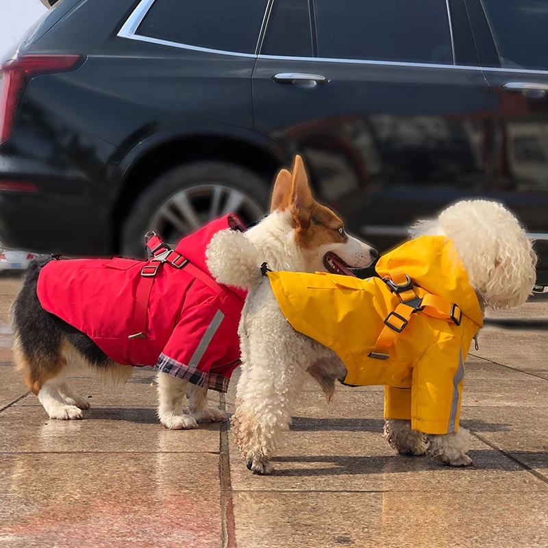 

Waterproof Raincoat for Pet, Four Seasons, Outdoor Poncho, British Dog Clothing, Universal