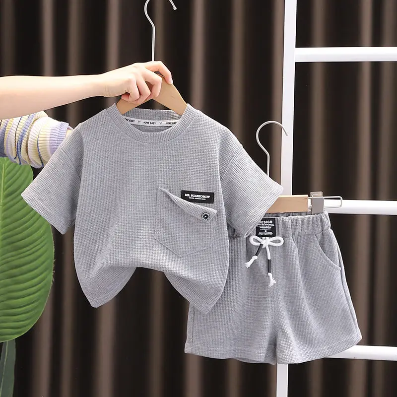 summer baby boy kids clothes set children clothing suit tops short sleeve t shirt pants 2pcs/set sport infant clothing Summer Baby Boy Kids Clothes Set Children Clothing Suit Tops Short-sleeve T-shirt Pants 2pcs/set Sport Infant Clothing 5