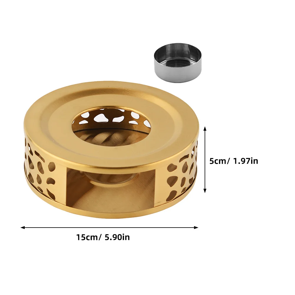 Stainless Steel Heating Base Heater Teapot Warmer Heater Warming with Tealight Holder Warmers Metal