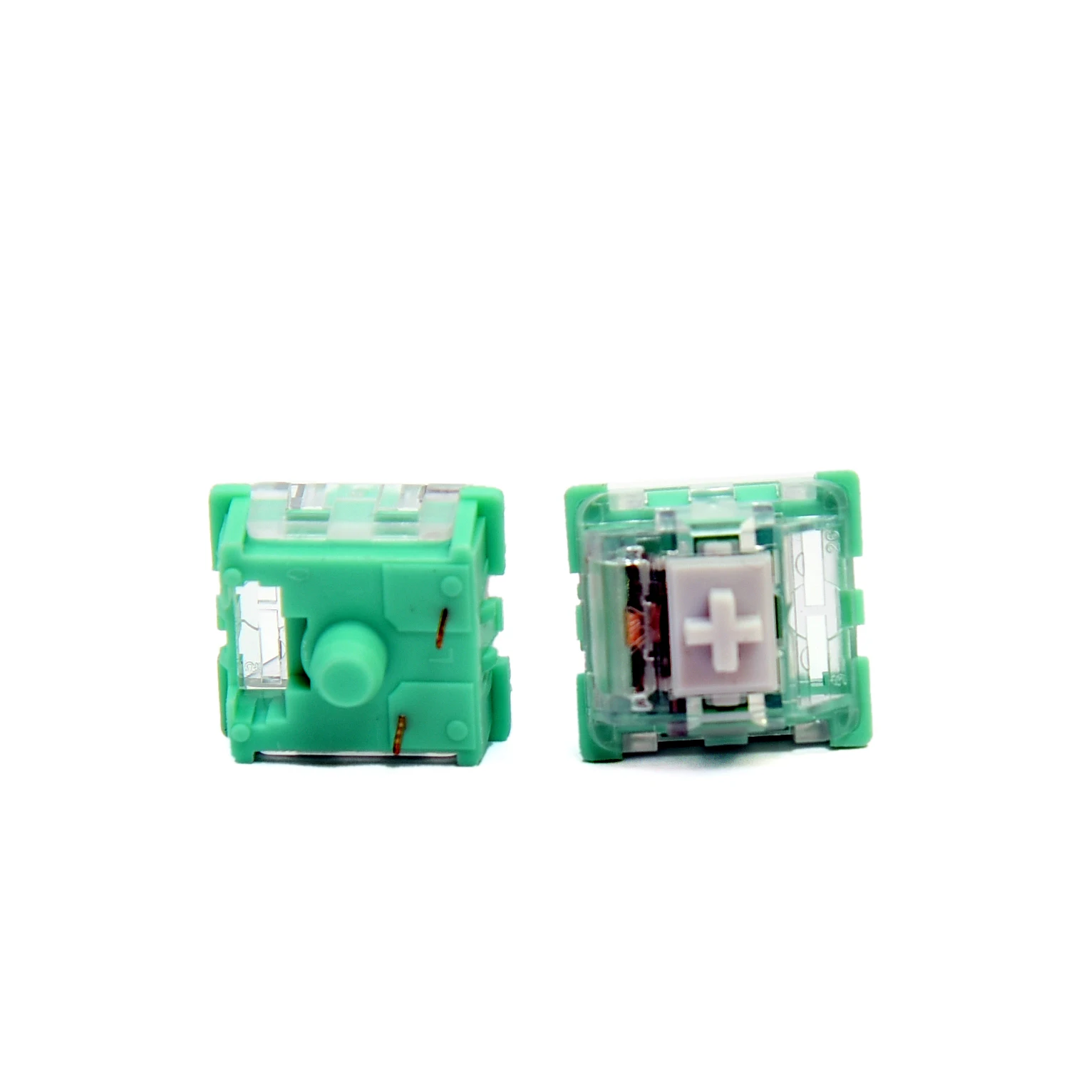 KTT 양배추 두부 스위치 기계식 키보드 콘텐츠 선형 45g 3 핀 POM 줄기 윤활 22mm 긴 스프링 투명 RGB
