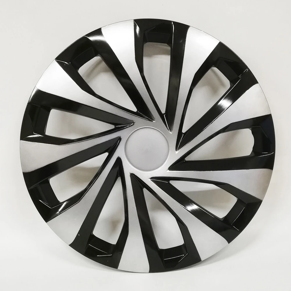 13" 14" 15" 16" Inch 4 Pcs Ghost Black Silver Universal Hub Caps For Cars Wheel Cover