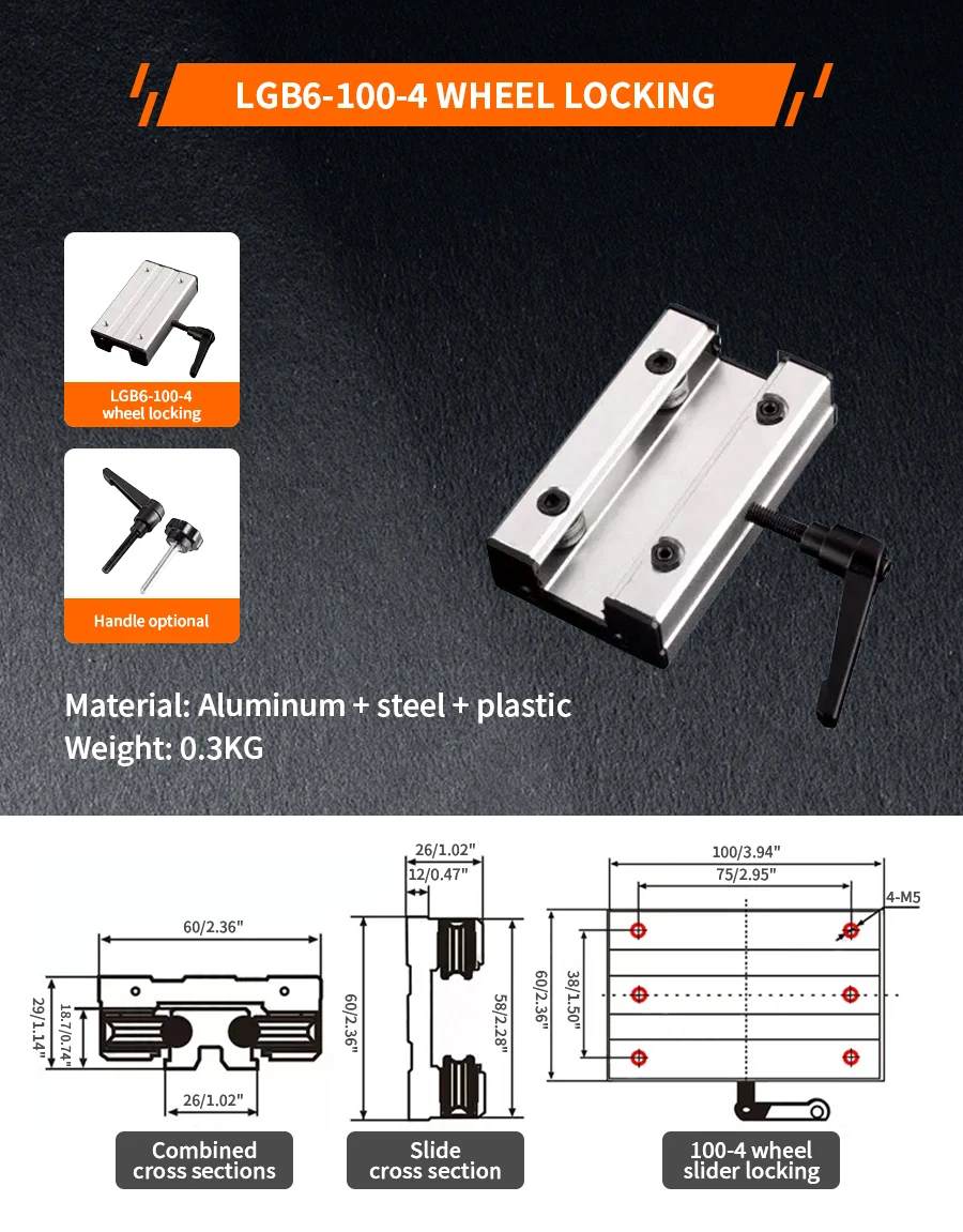 Externe Doppelachsen-Linearführungsschienenwelle LGD6 LGD8 Länge 1200–2500 mm mit LGB6 LGB8 Schieber Holzbearbeitungsschienenrolle – Detail 22