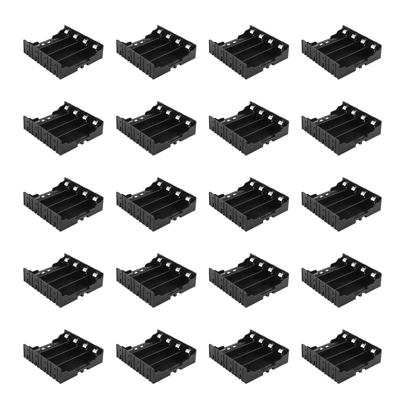 

20 шт., держатель аккумулятора, цвет черный, для батареи 4X 13,7 V 18650
