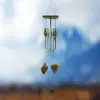 Anti-corrosion Wind Chime with Heart Pendant Metal Patio Porch Windchimes Bell for Home Decor 4