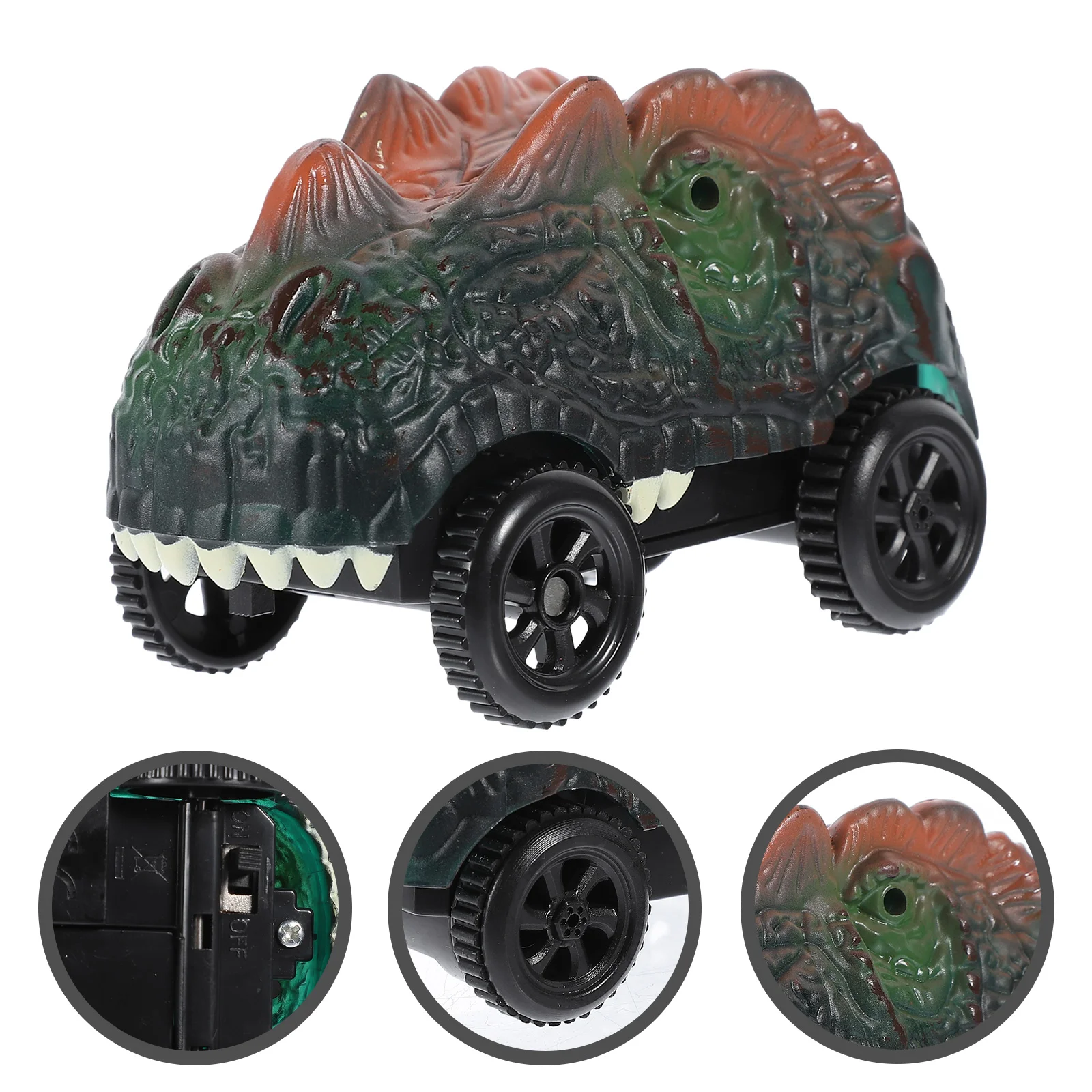 

Dinosaur Electric Rail Car Track Car Toy Children Educational Toy No No Light