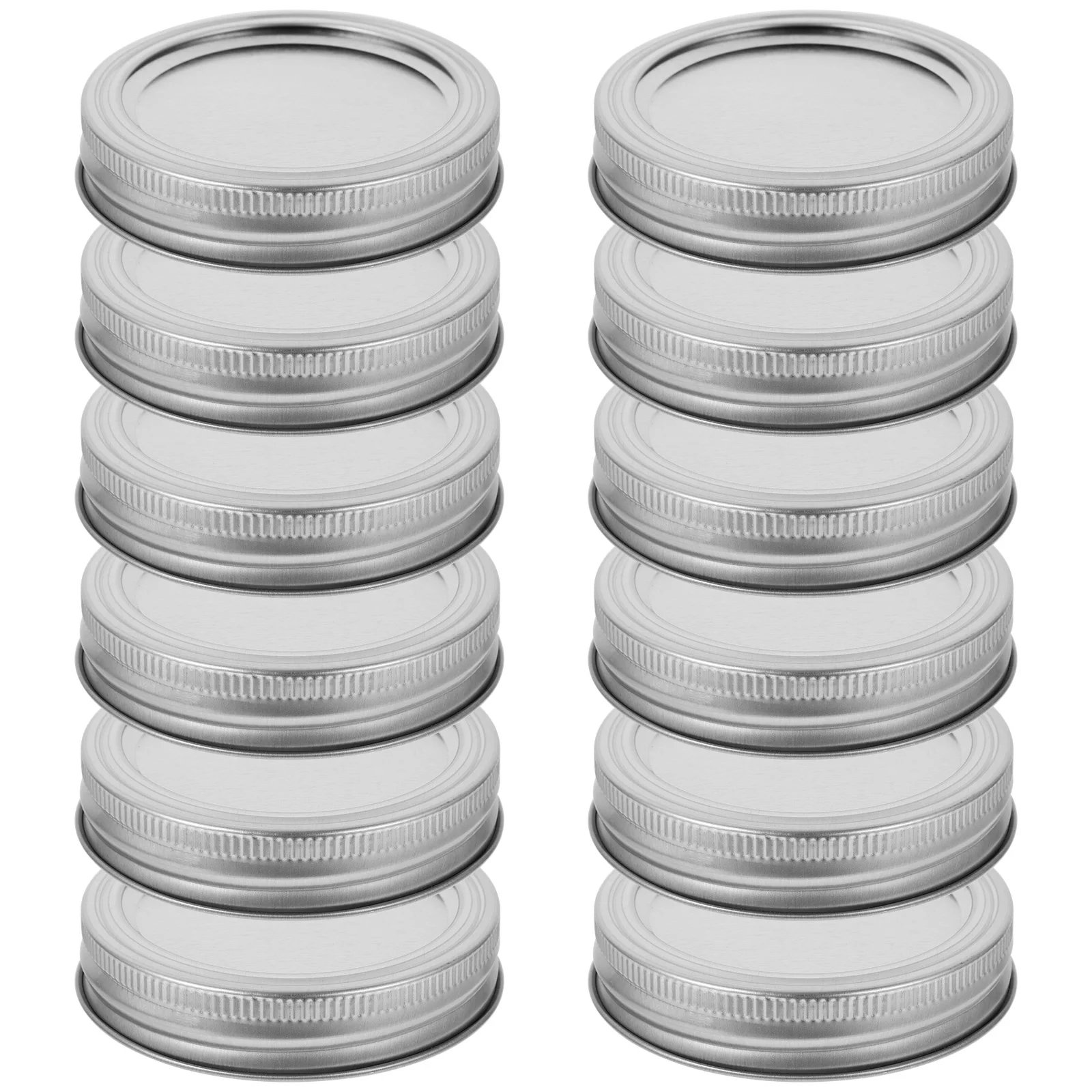 

12 Set Practical Jar Covers with Rings Canner Mason Sturdy Canning Iron Lids Wide Mouth Professional