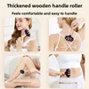 Wooden Handheld Massage Roller, Spiky Acupressure Stick for Muscle Relief, Yoga & Neck Therapy 3
