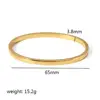 Fashion Minimalist Highlight Luxury 18k Gold Plated Geometric Bangles Tarnish Free Glossy Stainless Steel Bangle For Women Gifts 4