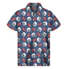 American Football Ball 3d Printed Hawaiian Beach Shirts Men Summer Fashion Short Sleeves Shirt Tops Lapel Women Blouse Clothes 1