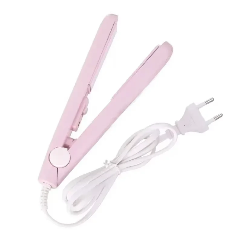 Hair Straightener Mini Clipboard Small Power Plug Curling Girls Air Bangs Portable