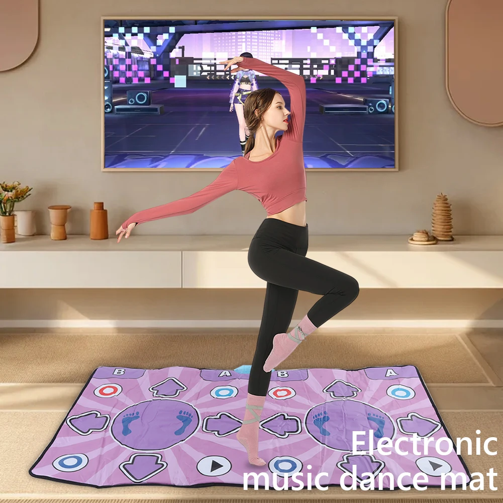 Double Users Dance Mat Game with Wireless Controller Musical Dance Mat Motion Sensing 100 Music 60 Sensory Games for Adults Kids
