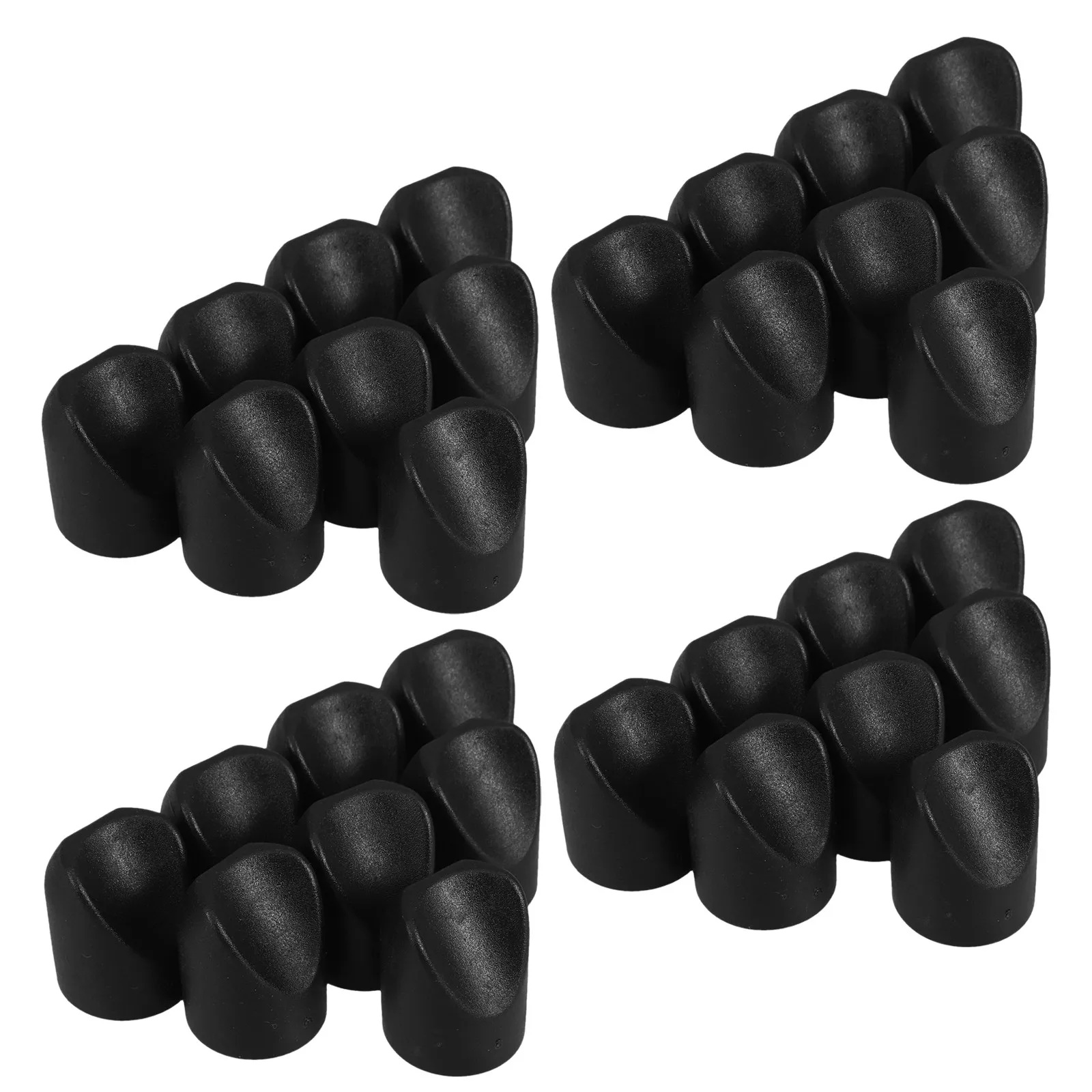 60Pcs 접이식 의자 안정성 캡 블랙 V자형 헤비 듀티 나일론 미끄럼 방지 논슬립 엔드 캡 의자 튜브 커버