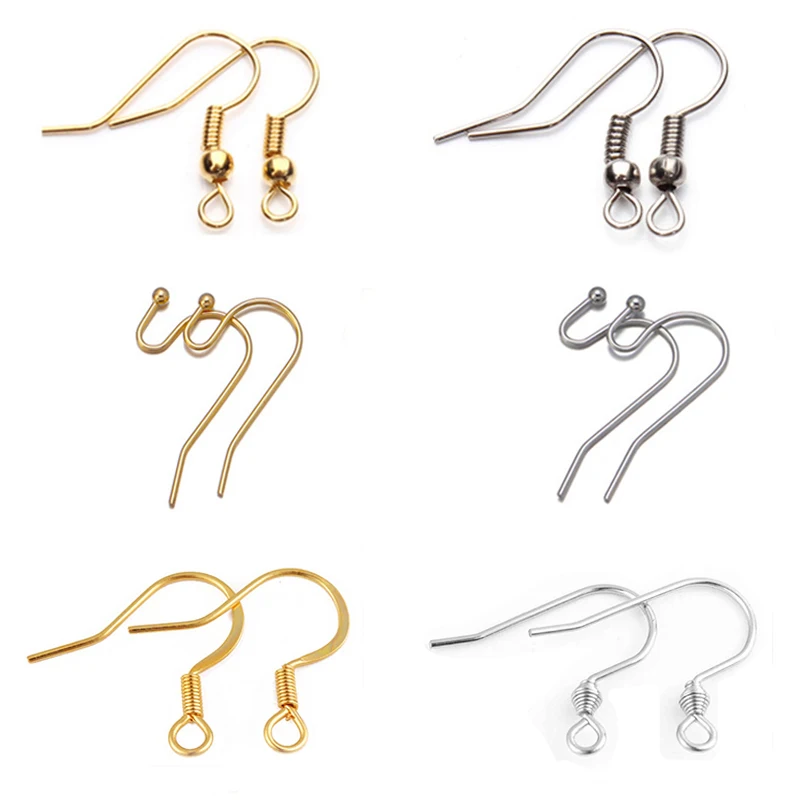 Stainless Steel Earrings Hook For Jewelry Making Hypoallergenic Women  Dangle Cross Earring Clasps Fittings Diy Finding