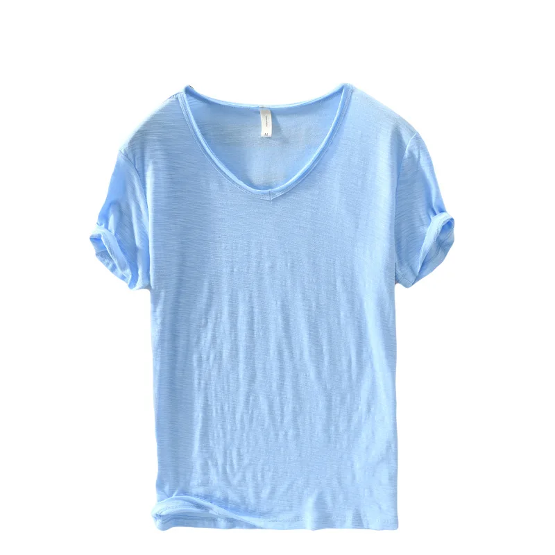 

MRMT 2024 Brand New Simple Cotton Thin Breathable Slim Short T-shirt For Men Casual Solid Color Short Sleeve T-shirt For Men