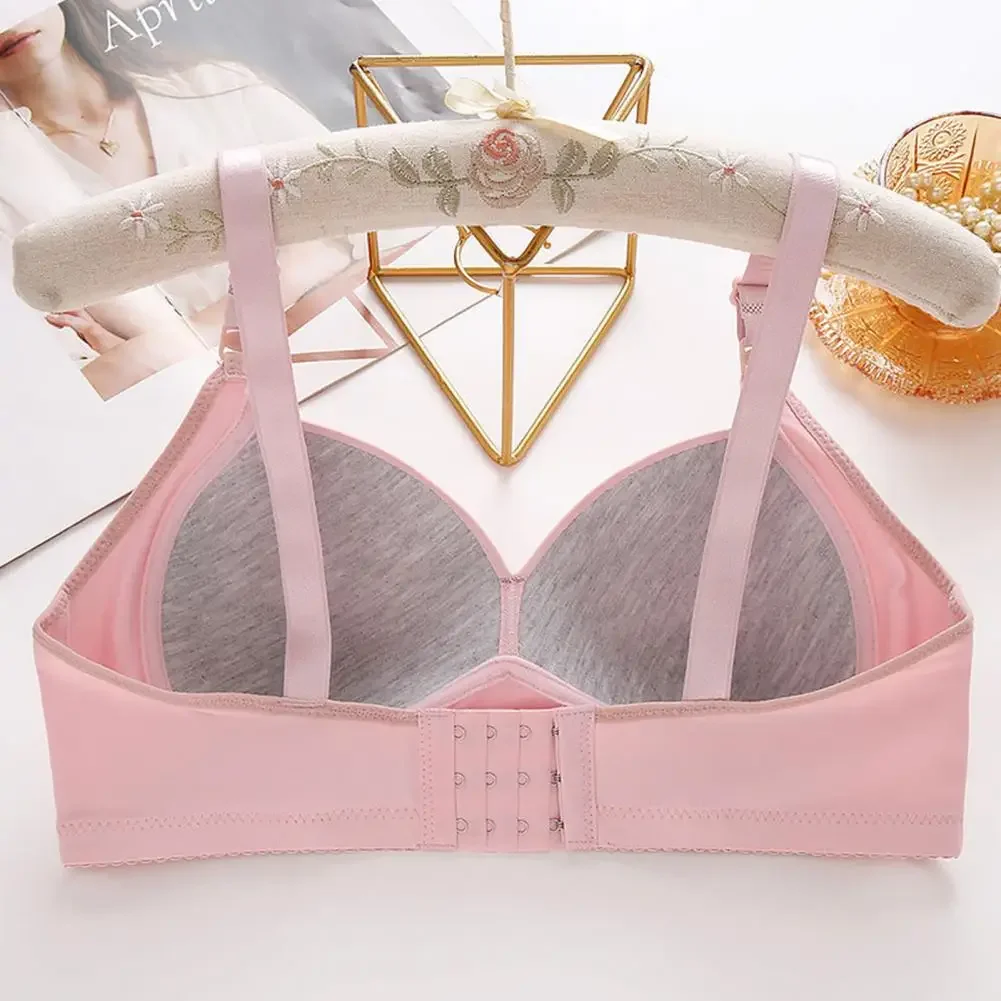 Women Bra Push Up No Steel Ring Breathable Adjustable Strap Breast Support Back Closure Intimacy Lady Brassiere Female Underwear 2
