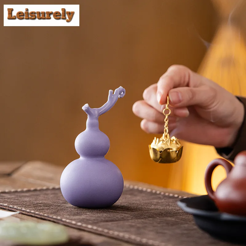 Creative Gourd Incense Holder Handmade Incense Waterfall Incense Burners Aromatherapy Censer Tea Services Supplies Craft Gift