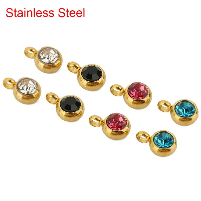 

20pcs Stainless Steel Necklace Bracelet Charms Lot Bulk Charms Crystal Rhinestone Pendant for Earrings Findings Jewelry Making