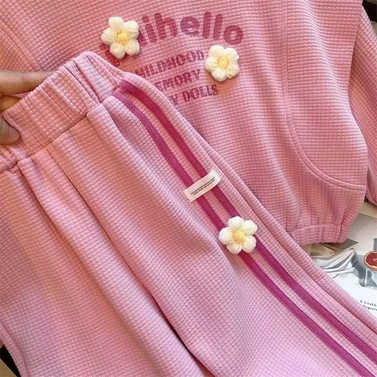 Children's Clothing Sets Love Cat Printed Tops + Pants Kids Clothes Girls Clothes Set 1 To 6 Years Kids Boutique Clothes