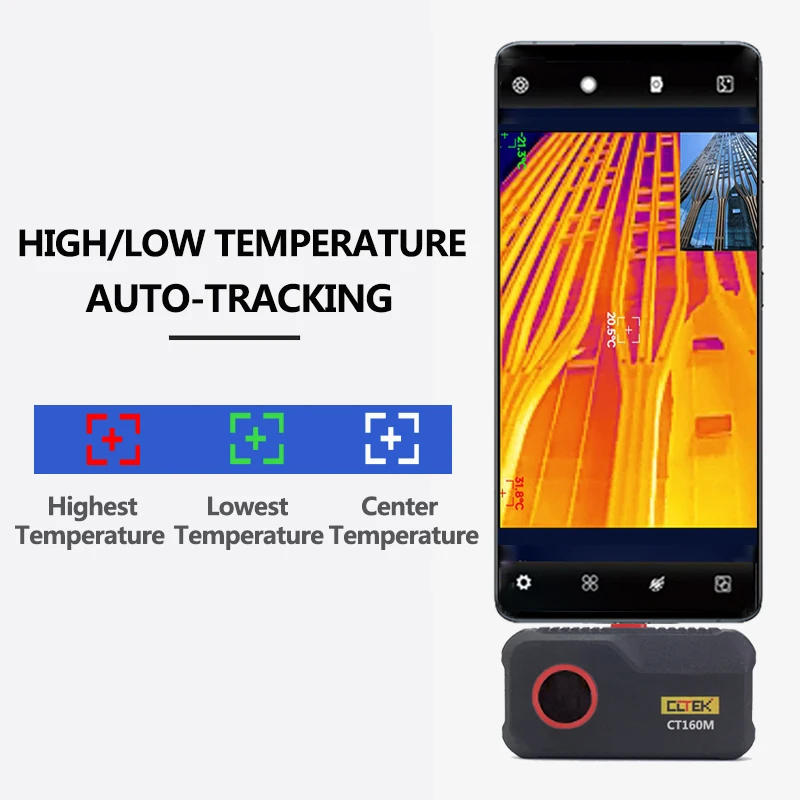 Строительный тепловизор CCTEK CT160M, тепловизор для телефона ...