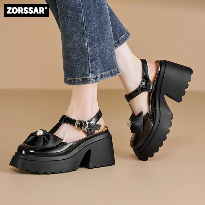 

Chunky Platform Women Shoes 2023 New Spring Autumn Butterfly Knot High Heel Sandals Casual Beach Slides Designer Slippers