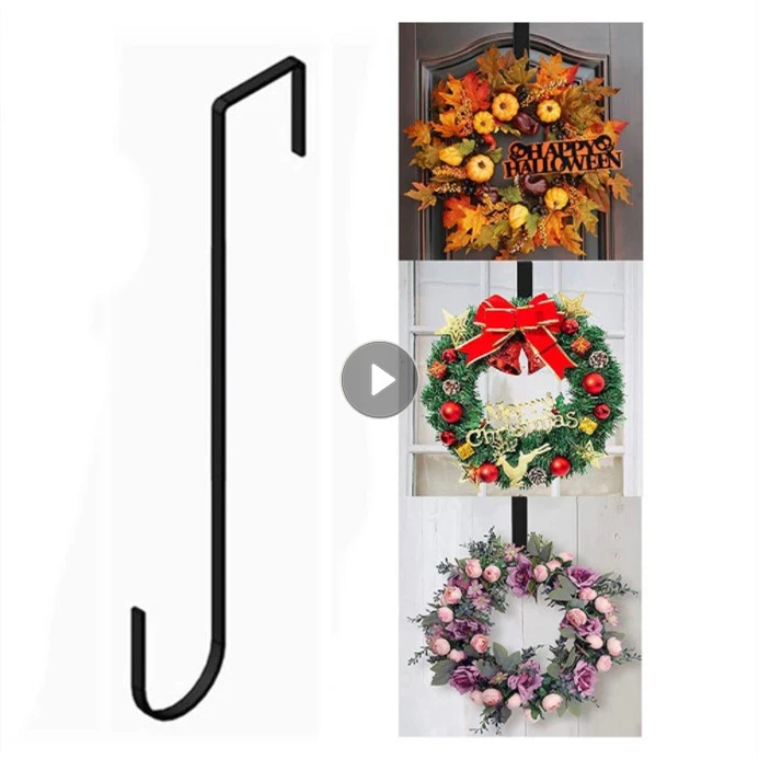 Ganci Per Ghirlande In Metallo A Forma Di Bastoncino Di Zucchero (Confezione Da 2) - Per Porte Fino A 5 Cm - Portata 5,4 Kg - Decorazioni Natalizie E Non Solo