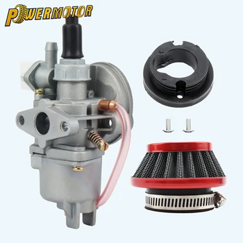 Carburatore con filtro dell'aria in acciaio e tubo di aspirazione per motore a 2 tempi da 43cc 47cc 49cc, mini moto, ATV, quad, dirt bike, pocket bike, go-kart.