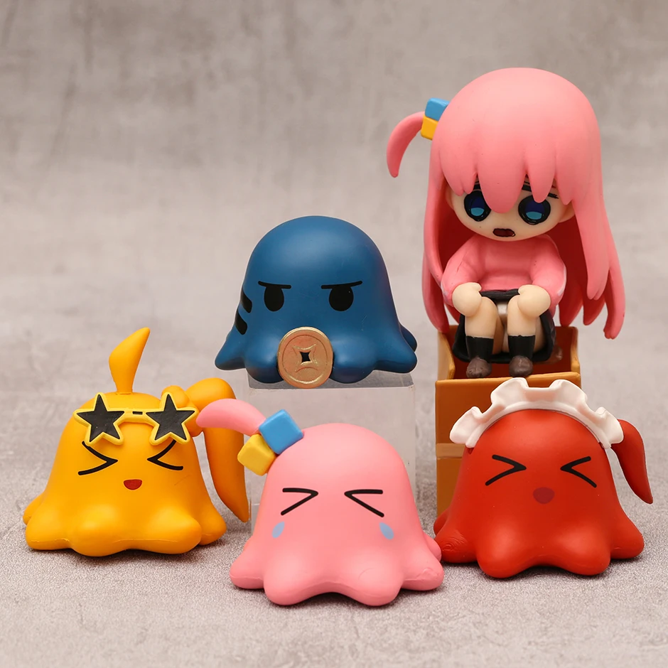 

5pcs/set Bocchi the Rock! Hitori Goto Cute Toys Dolls PVC Figures Collectible Model Gift